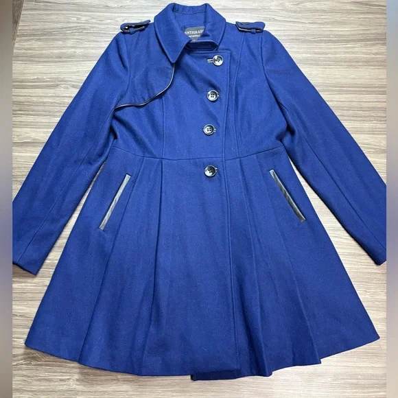 Centigrade Navy Wool Pea Coat Size Small - Picture 1 of 9